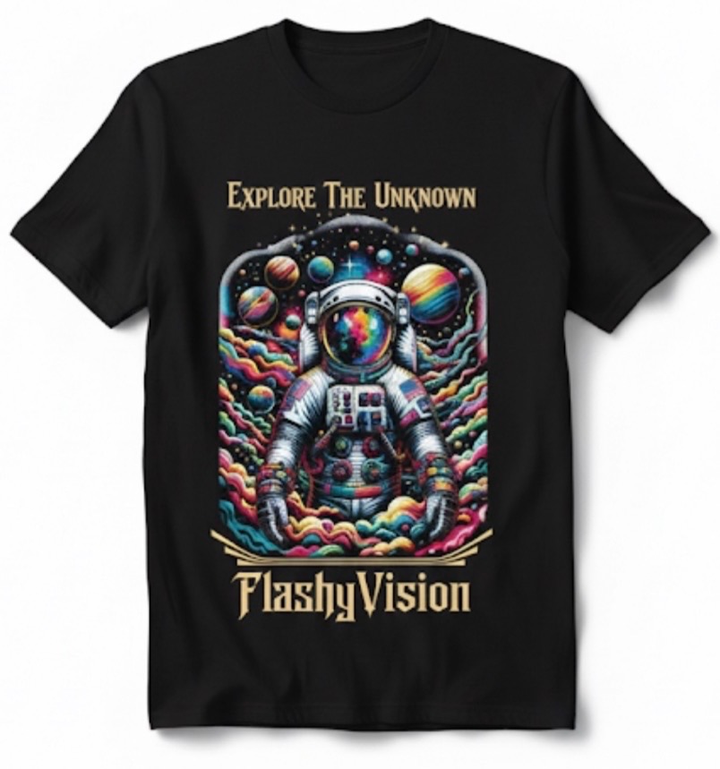 Black Explore The Unknown Tee