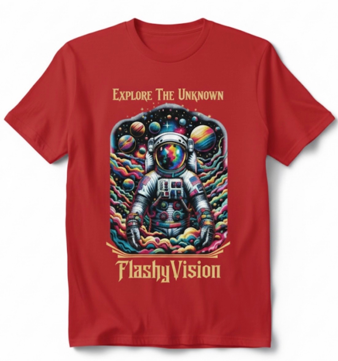 Red Explore The Unknown Tee