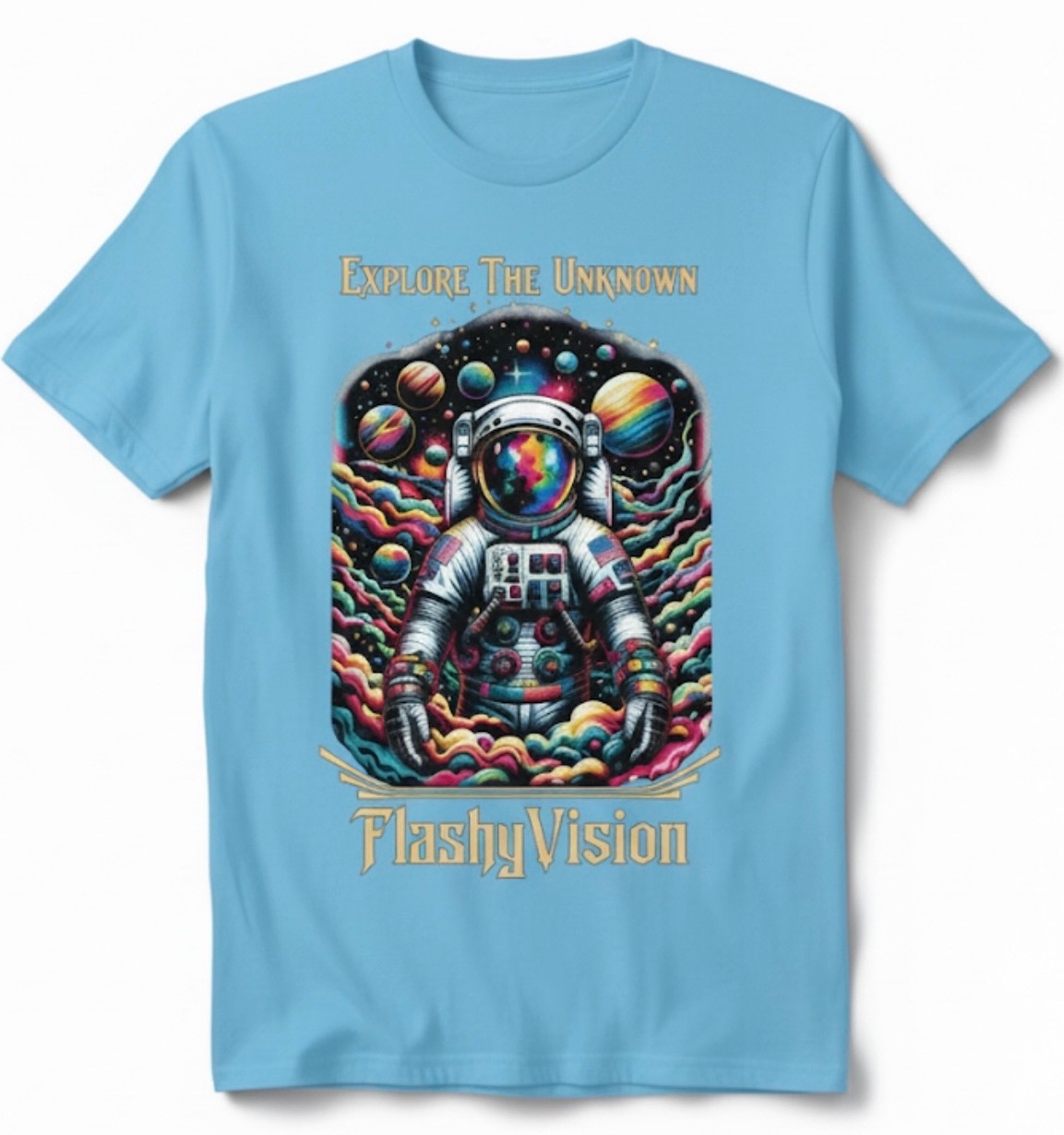 Light Blue Explore The Unknown Tee